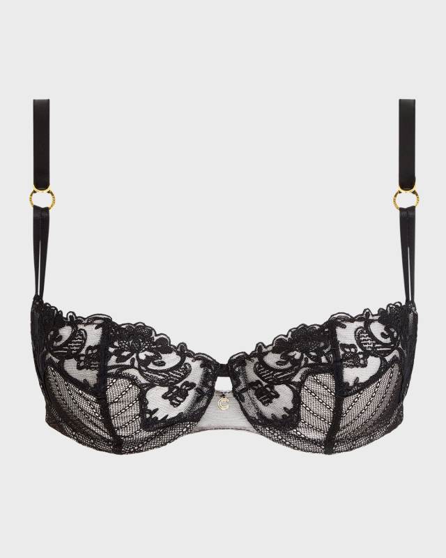 Cabaret Sauvage Embroidered Lace Demi Bra
